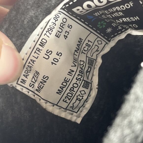 Bogs Men's Size 10.5 Arcata Urban Leather Mid Boot Black Waterproof Warm - Picture 8 of 10